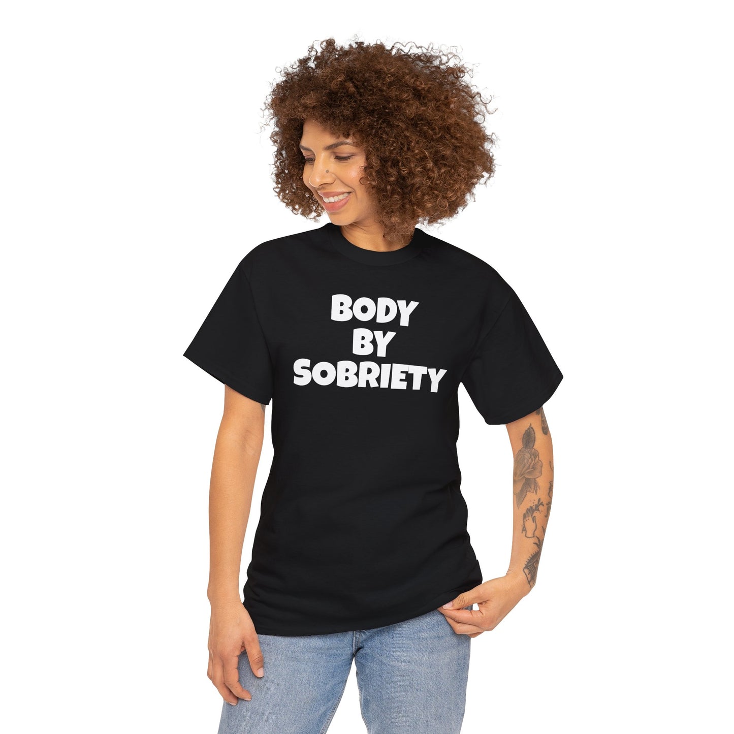 BODY BY SOBRIETY Unisex Heavy Cotton Tee