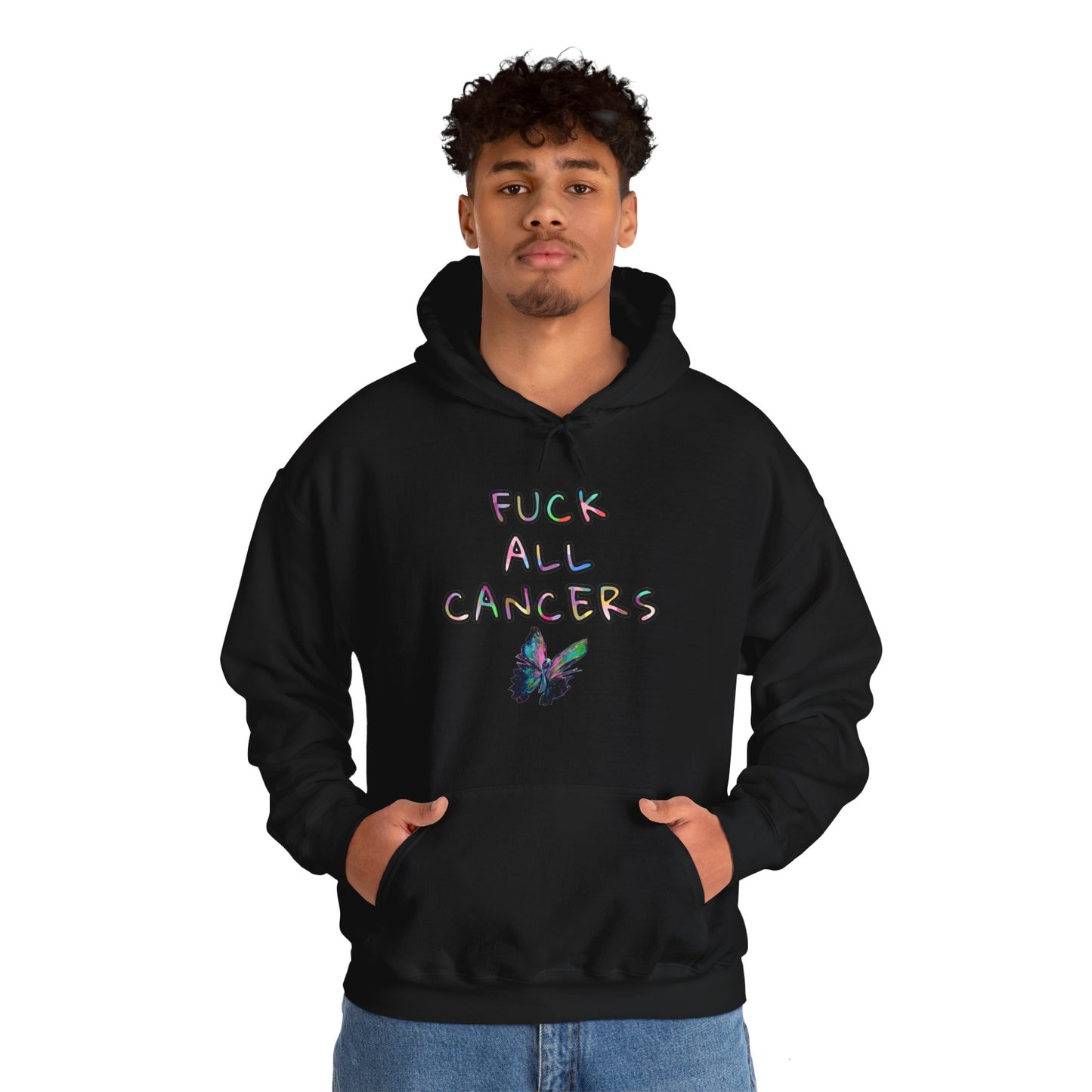 Fuck ALL cancers Unisex Heavy Blend™ Hooded Sweatshirt