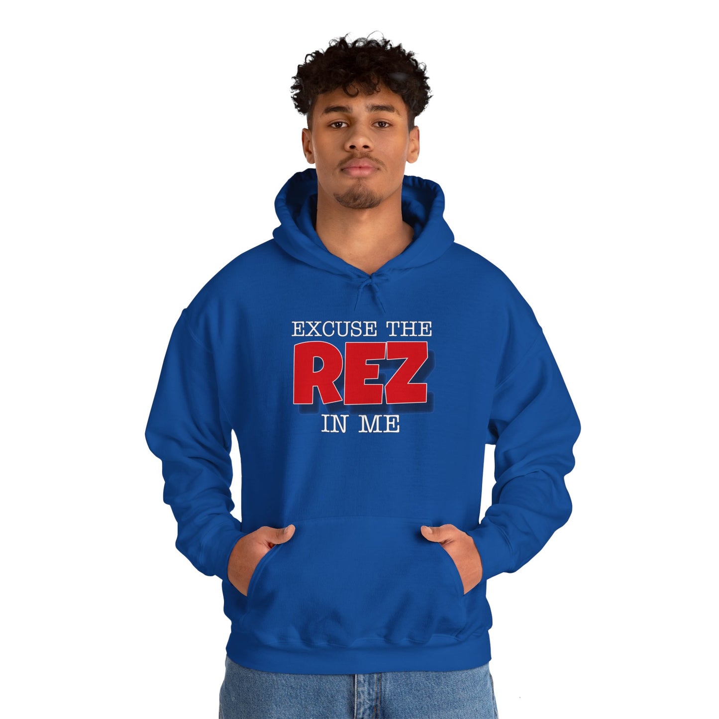 Excuse the rez in me Unisex Heavy Blend™ Hooded Sweatshirt