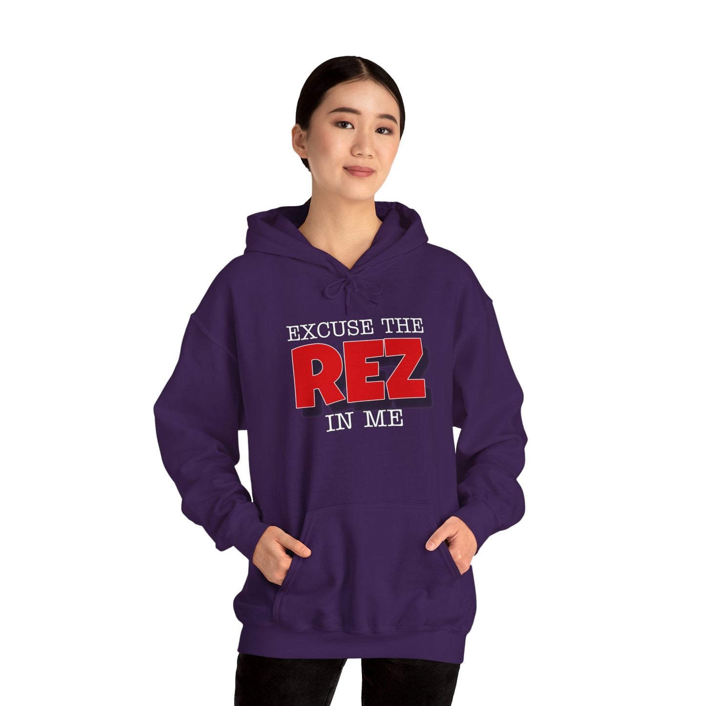 Excuse the rez in me Unisex Heavy Blend™ Hooded Sweatshirt