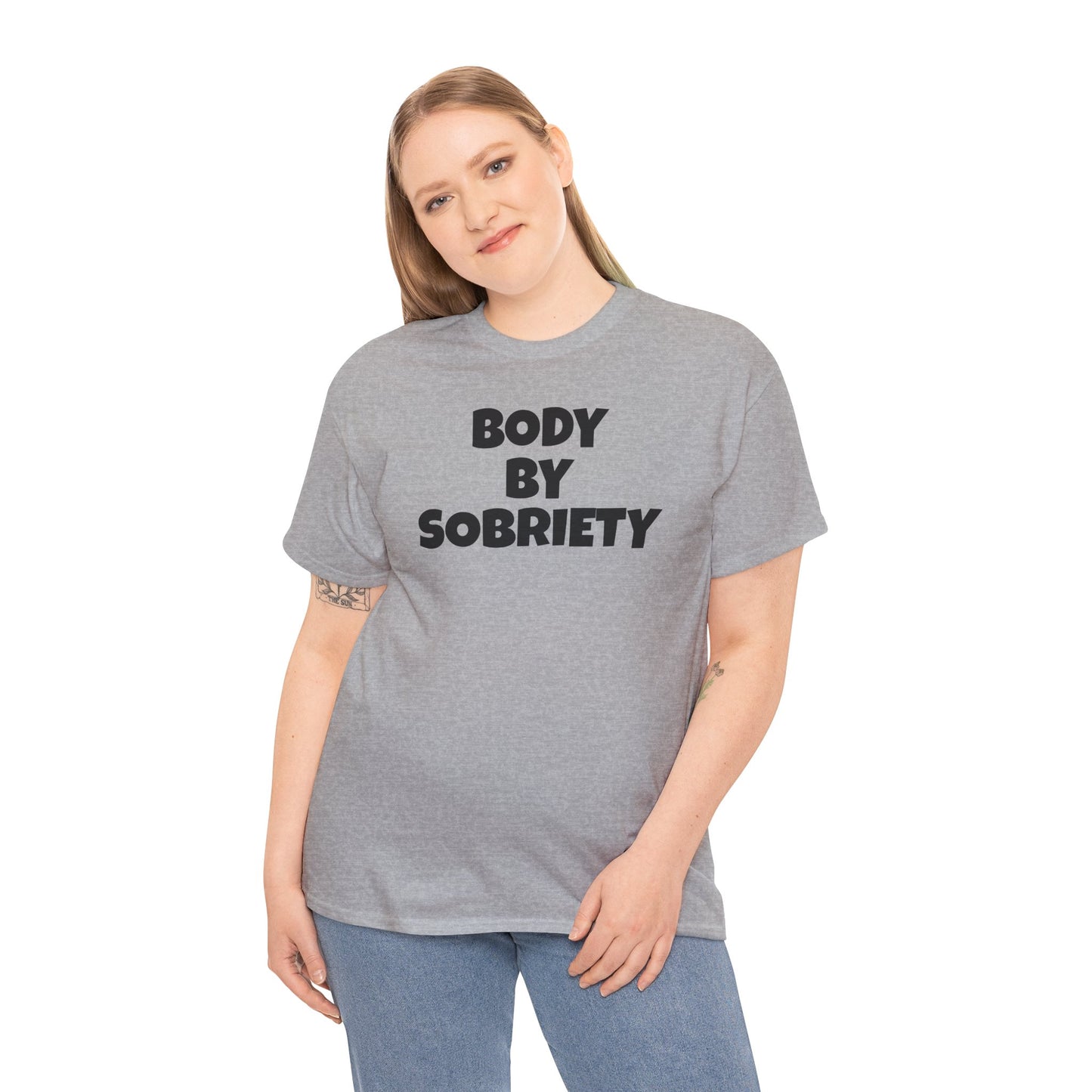 BODY BY SOBRIETY Unisex Heavy Cotton Tee