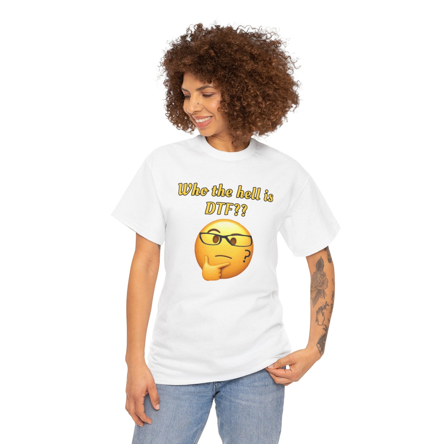 Who the hell is DTF? Unisex Heavy Cotton Tee