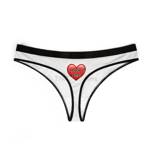 I love to fart Women's Thongs (AOP)
