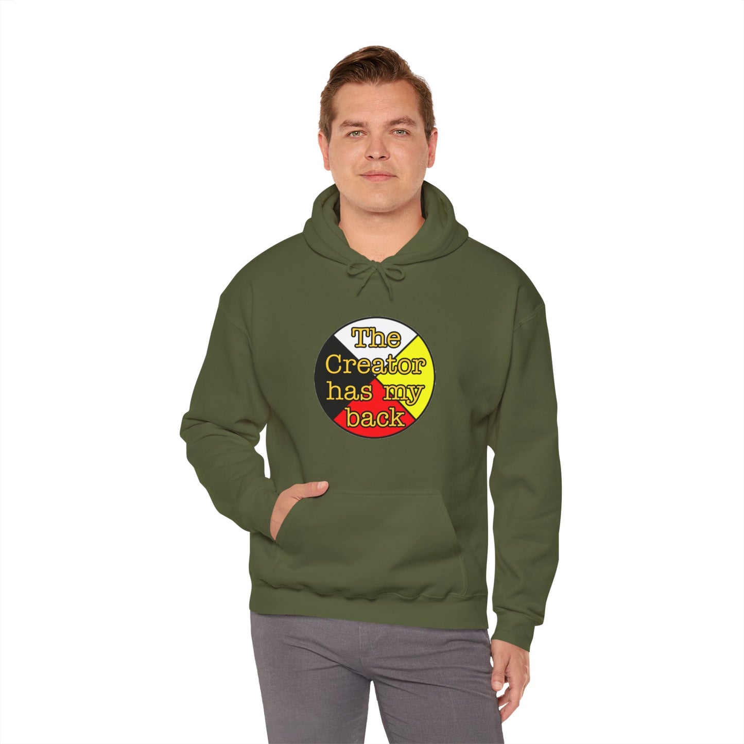 The creator has my back Unisex Heavy Blend™ Hooded Sweatshirt