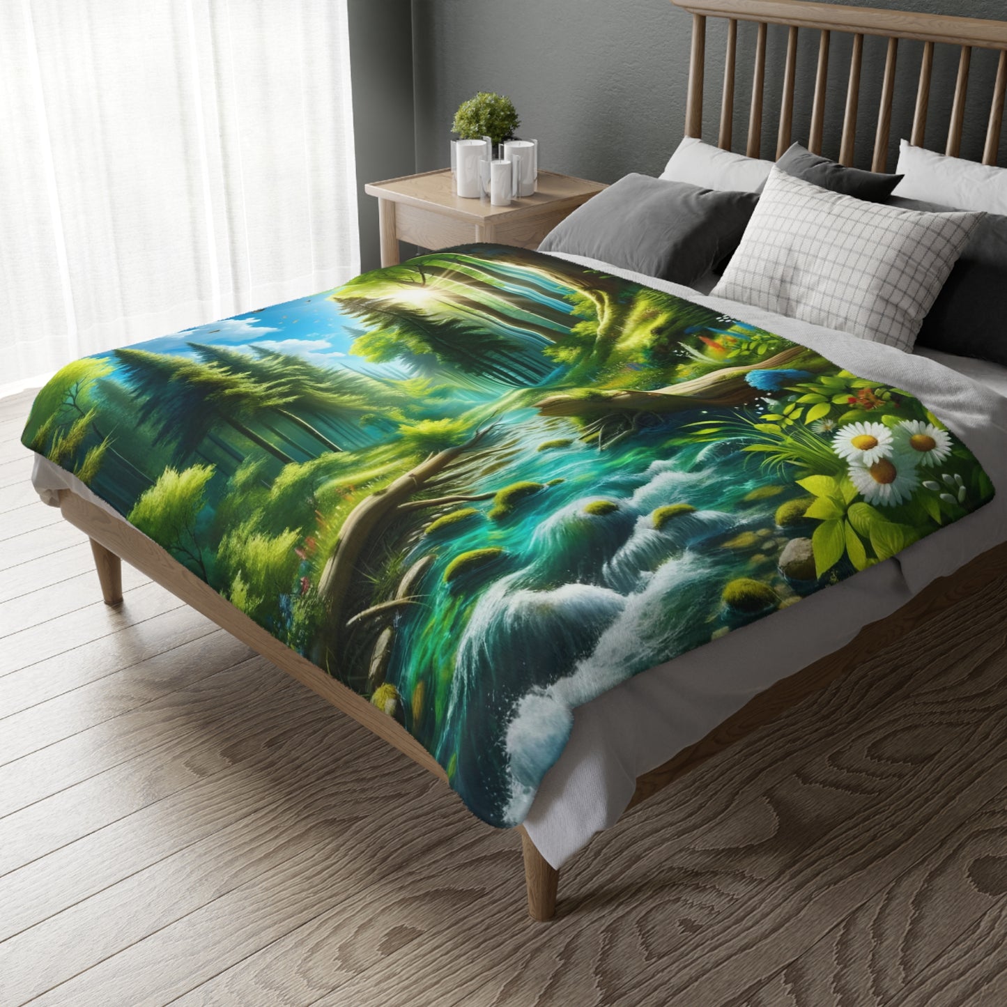 Nature Velveteen Microfiber Blanket (Two-sided print)