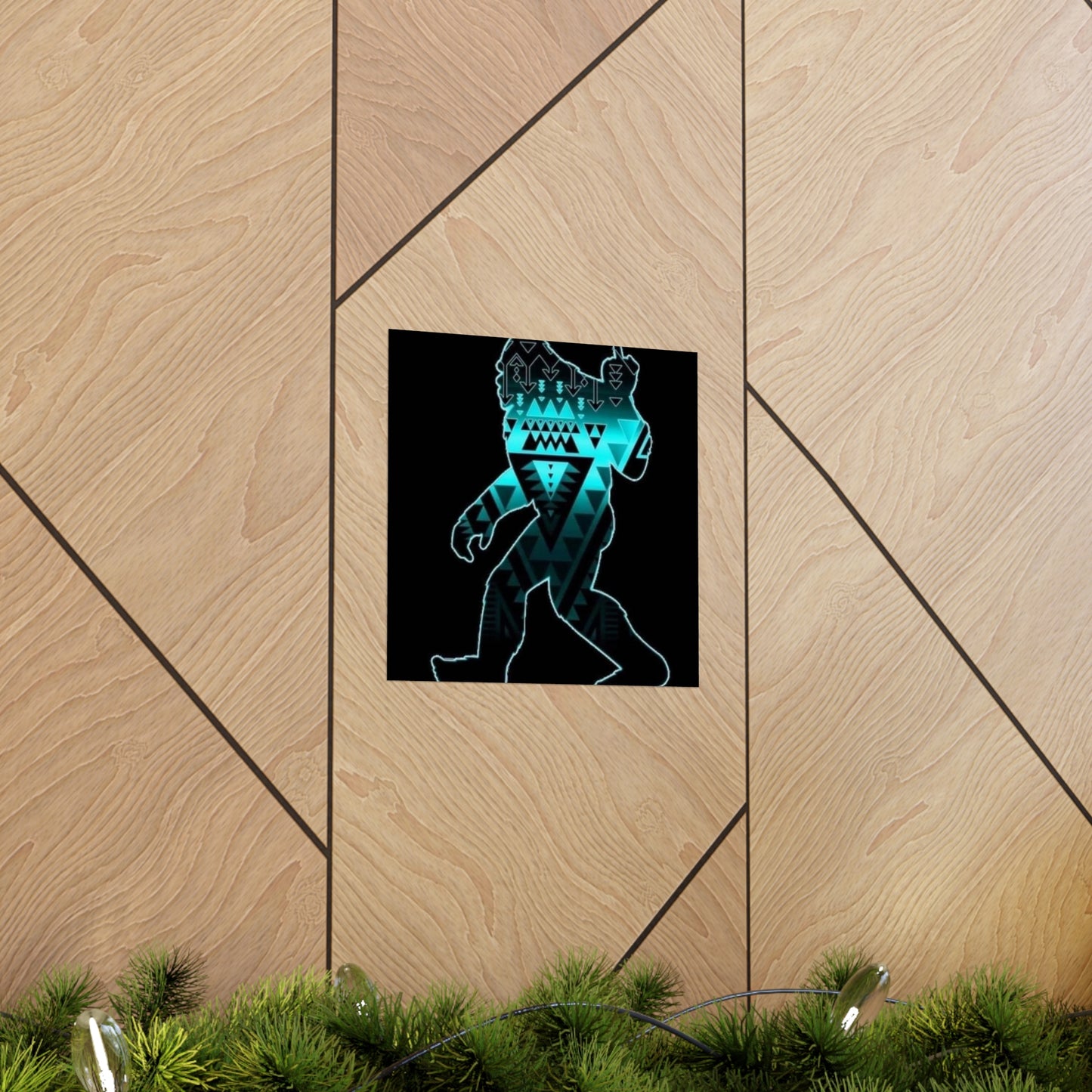 Sasquatch flipping the bird Matte Vertical Posters