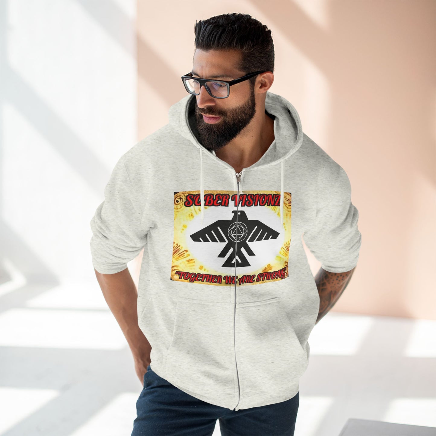 Unisex Sober Visionz Premium Zip-up Hoodie