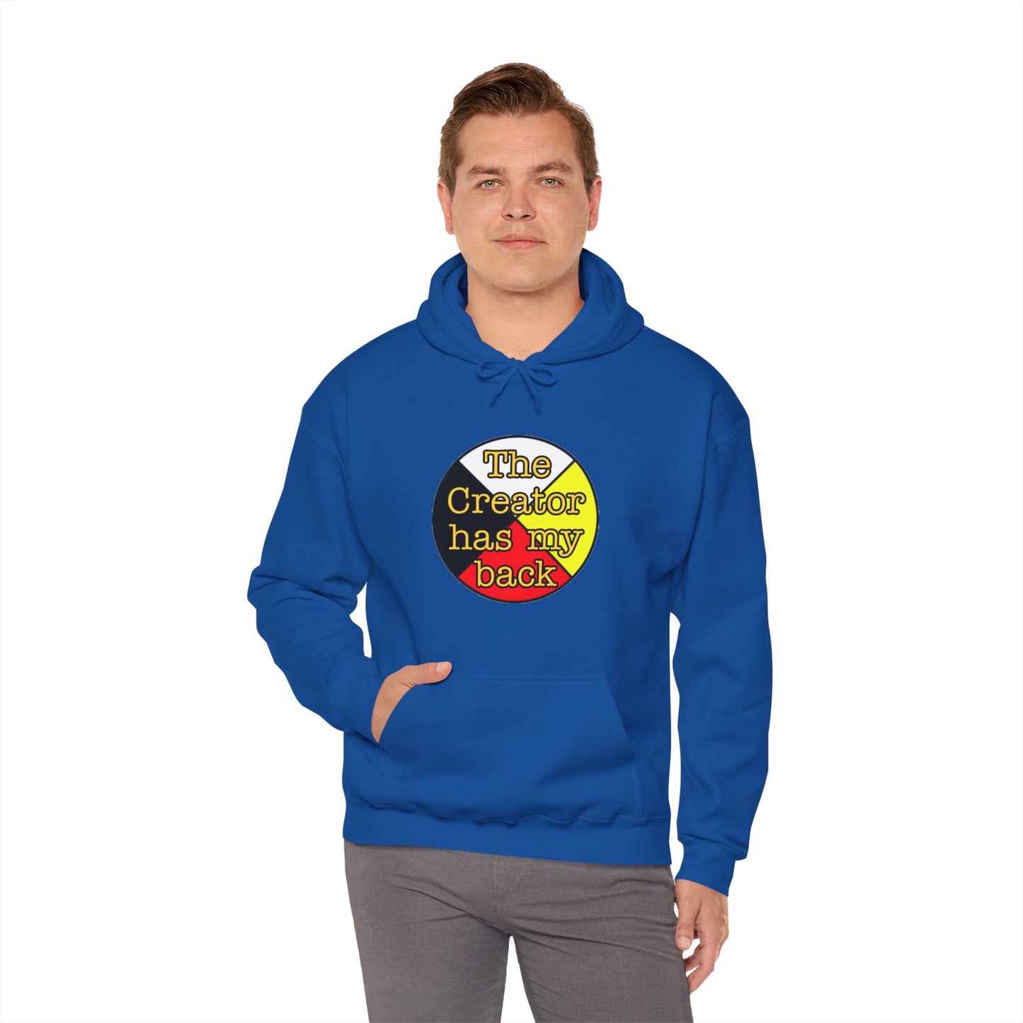 The creator has my back Unisex Heavy Blend™ Hooded Sweatshirt