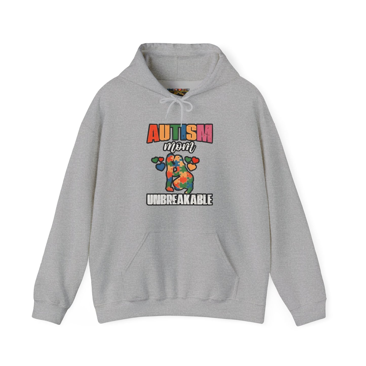 Unbreakable Autism Awareness Hoodie, Comfort Fit Sweatshirt, Gift for Autism Month, Cozy Hooded Pullover, Unisex Supportive Wear
