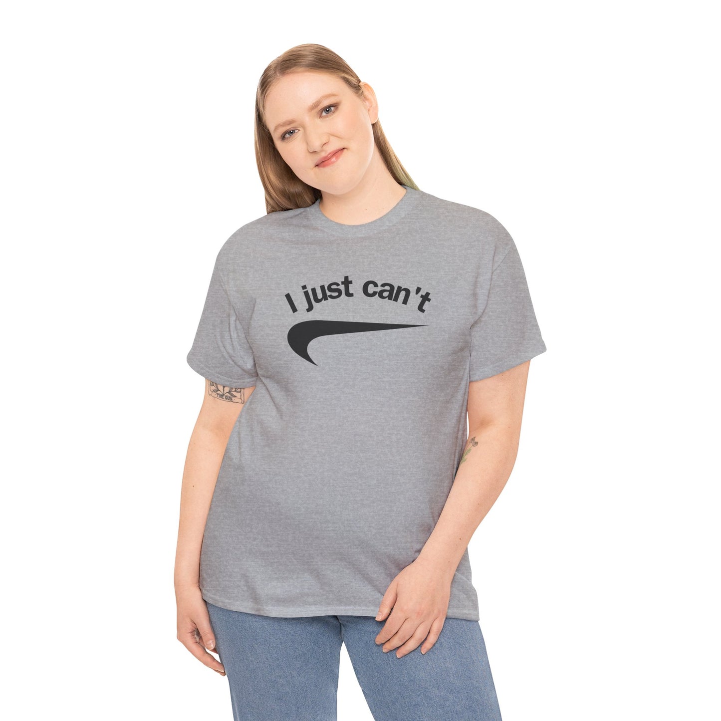 I just can't Unisex Heavy Cotton Tee