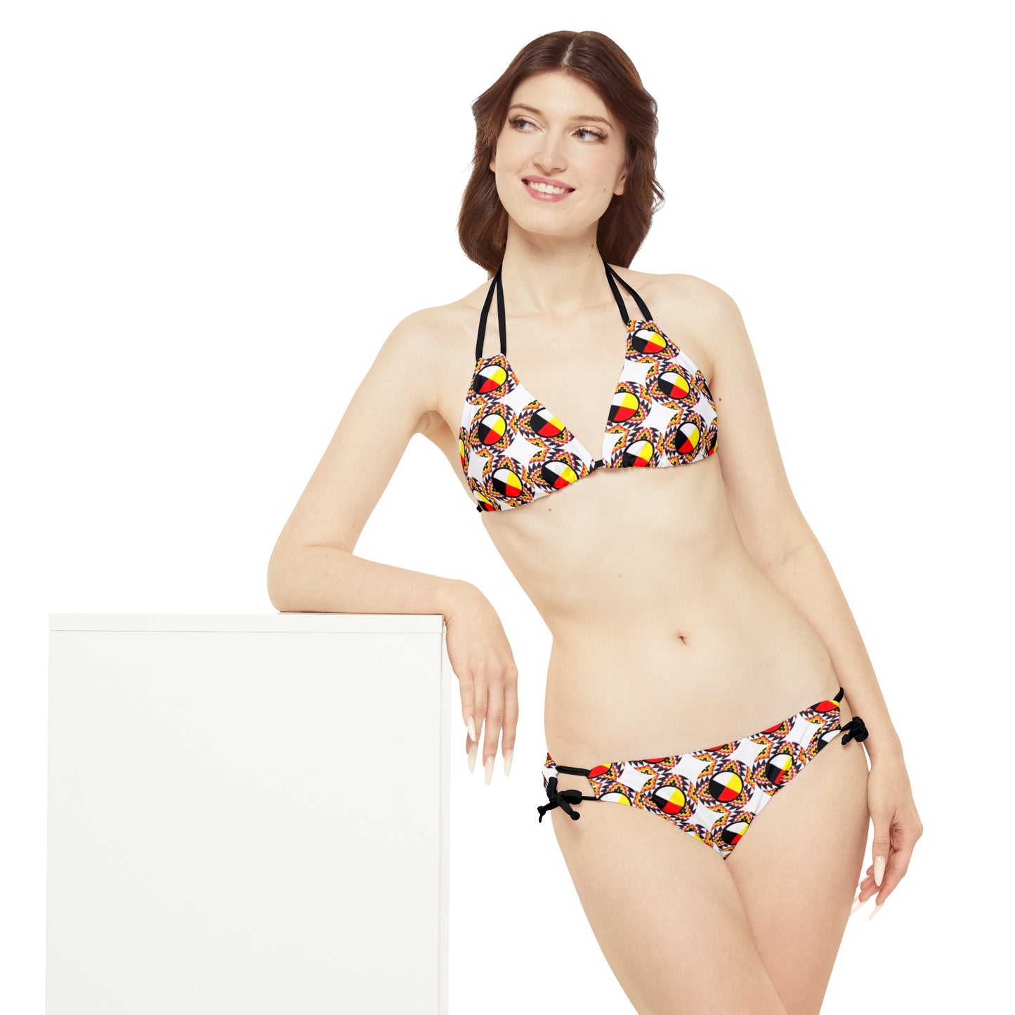 Medicine wheel Strappy Bikini Set (AOP)