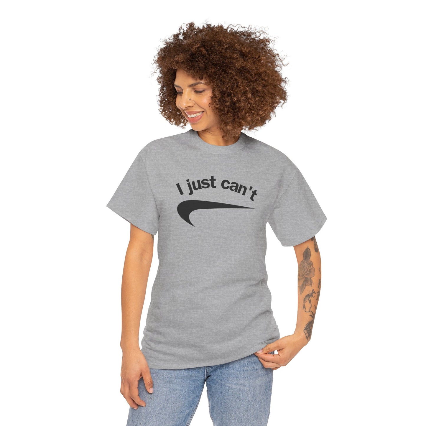I just can't Unisex Heavy Cotton Tee