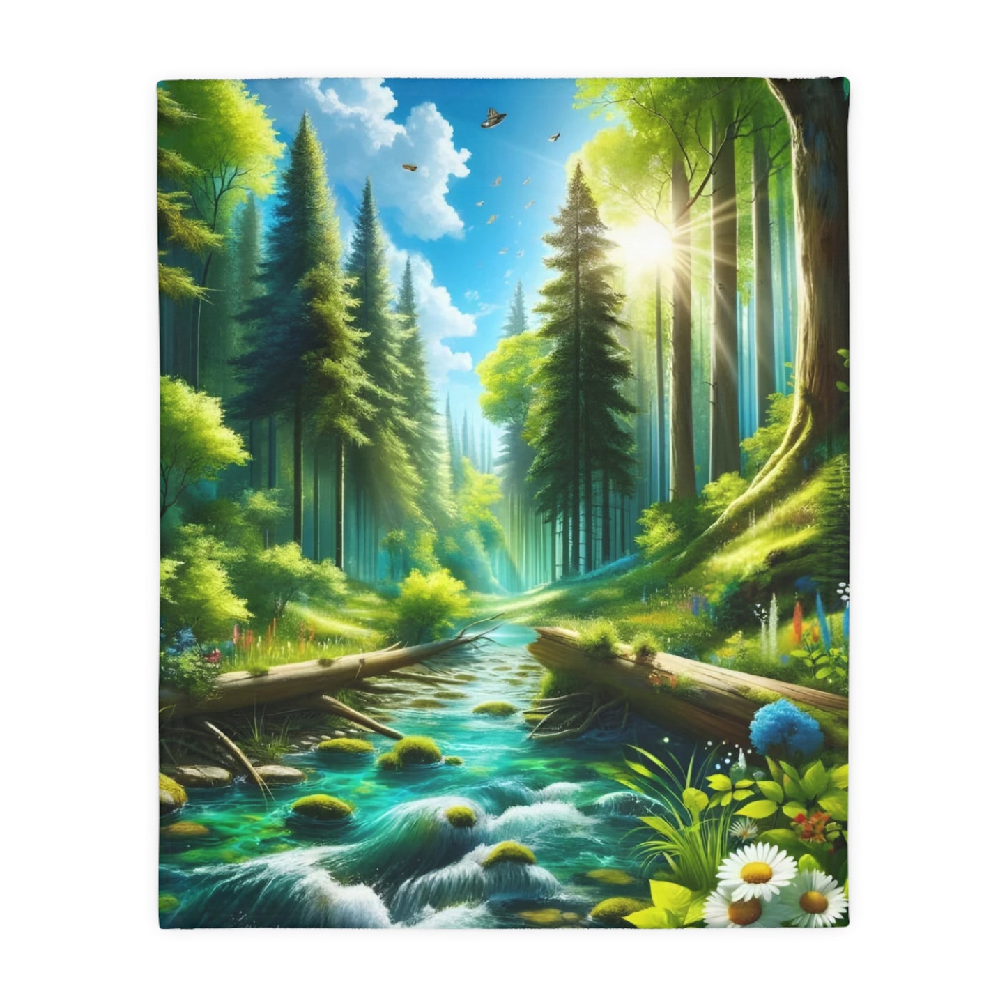 Nature Velveteen Microfiber Blanket (Two-sided print)