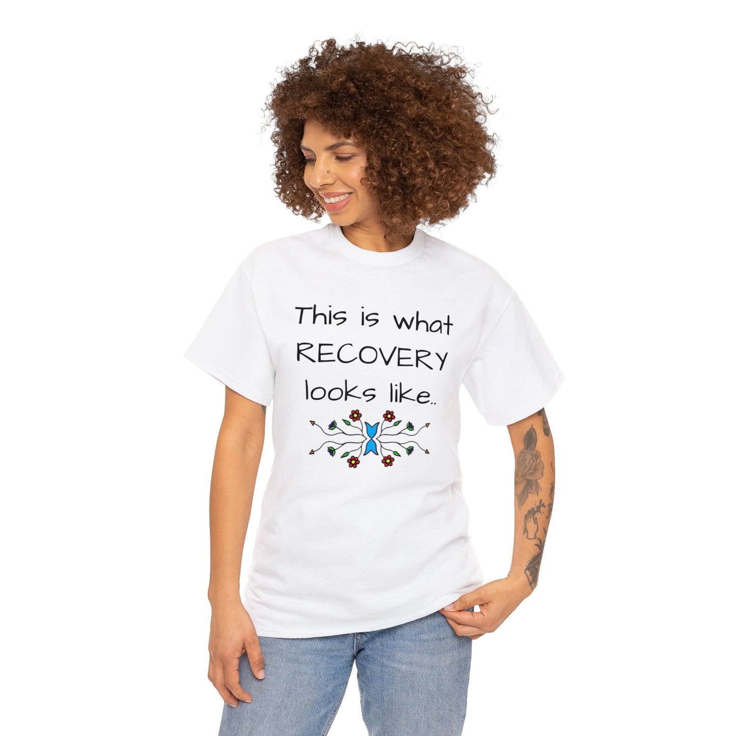 What RECOVERY looks like Unisex Heavy Cotton Tee