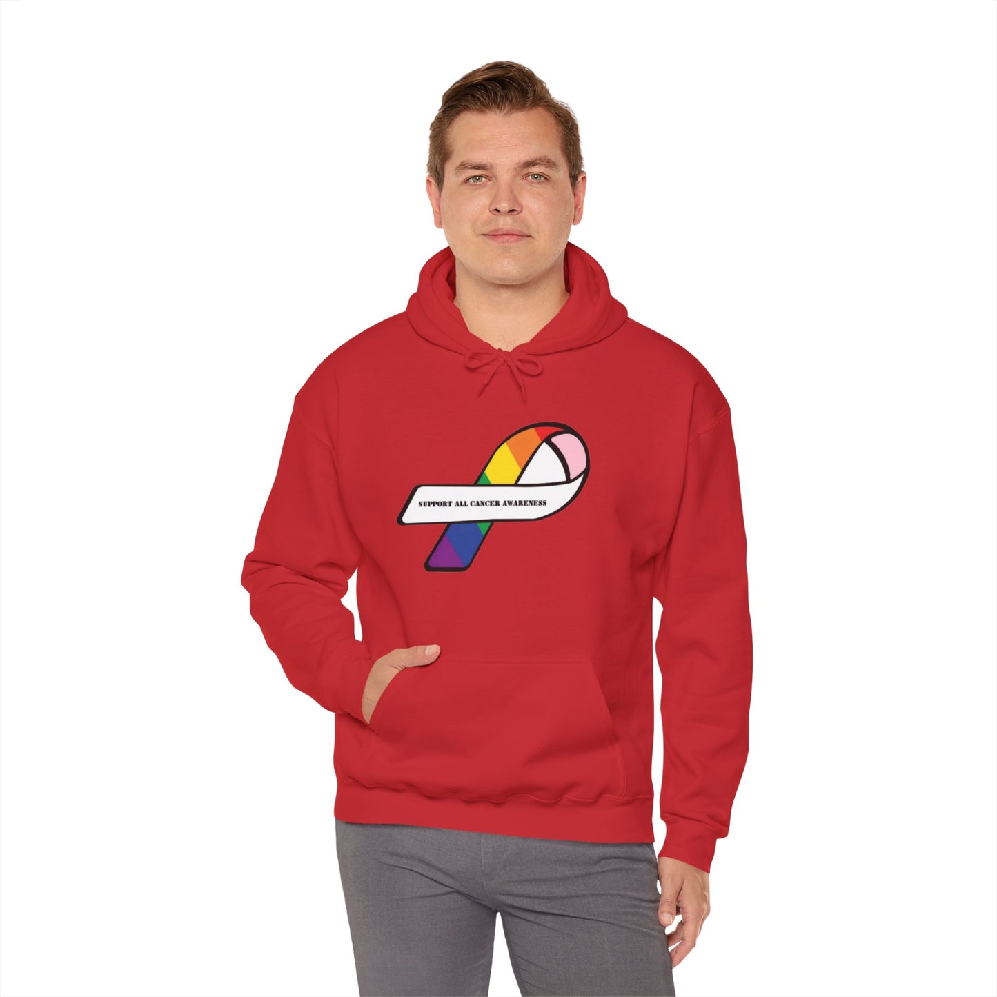 Support all cancer awareness Unisex Heavy Blend™ Hooded Sweatshirt
