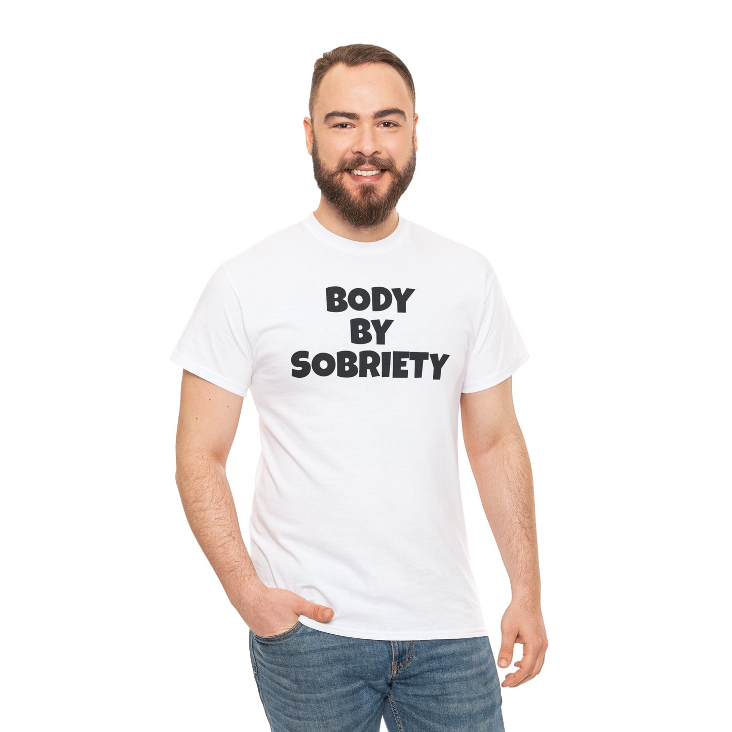 BODY BY SOBRIETY Unisex Heavy Cotton Tee