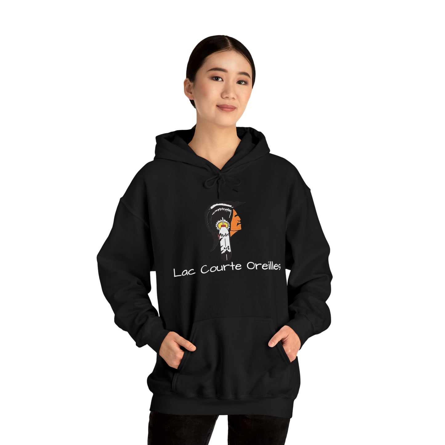 Lac Courte Oreilles logo Hooded Sweatshirt