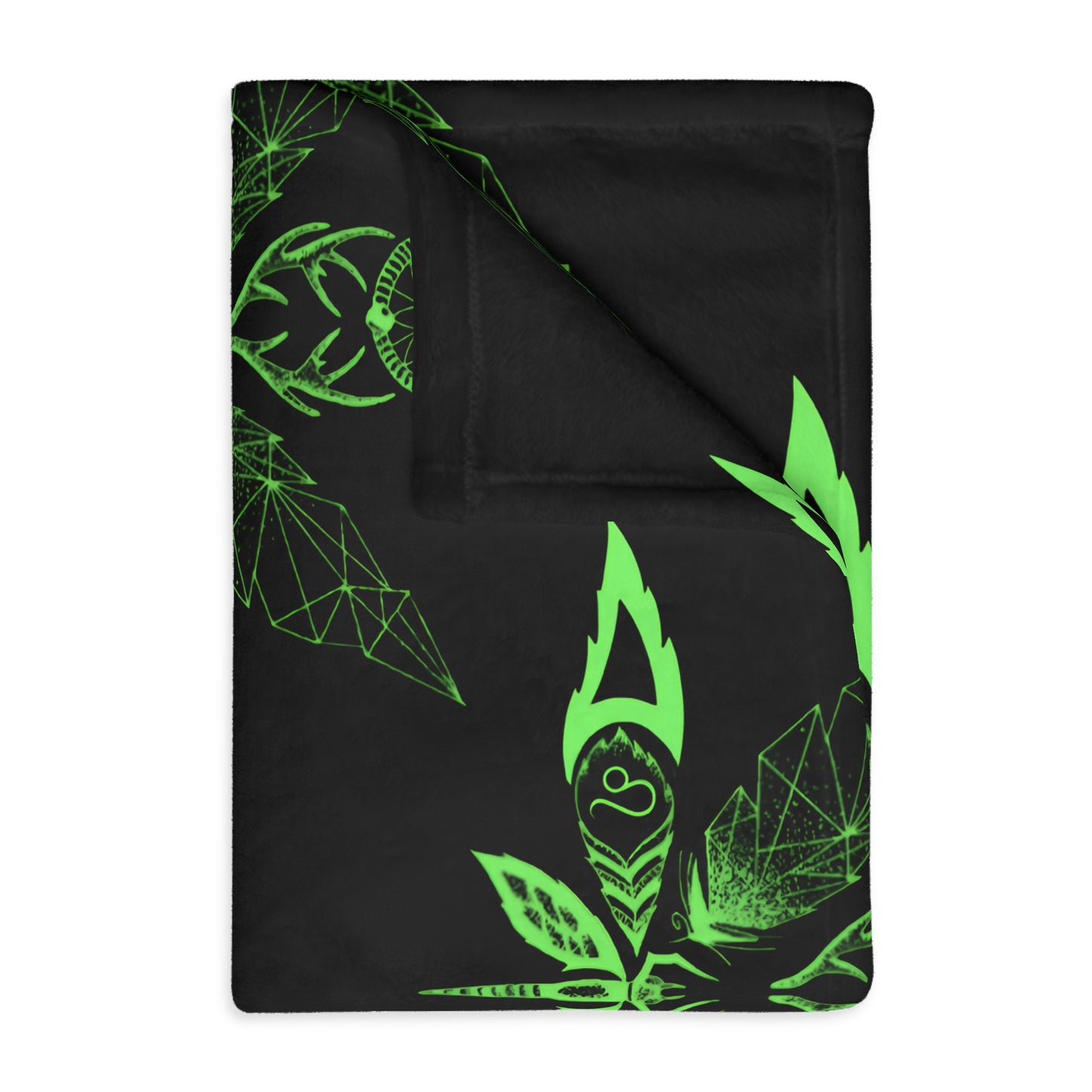 Healing Marijuana Velveteen Microfiber Blanket (Two-sided print)