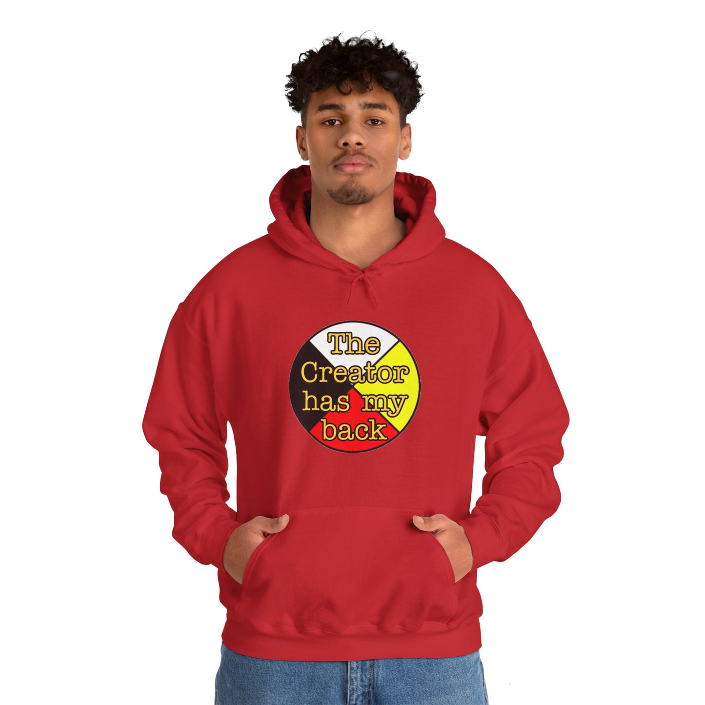 The creator has my back Unisex Heavy Blend™ Hooded Sweatshirt