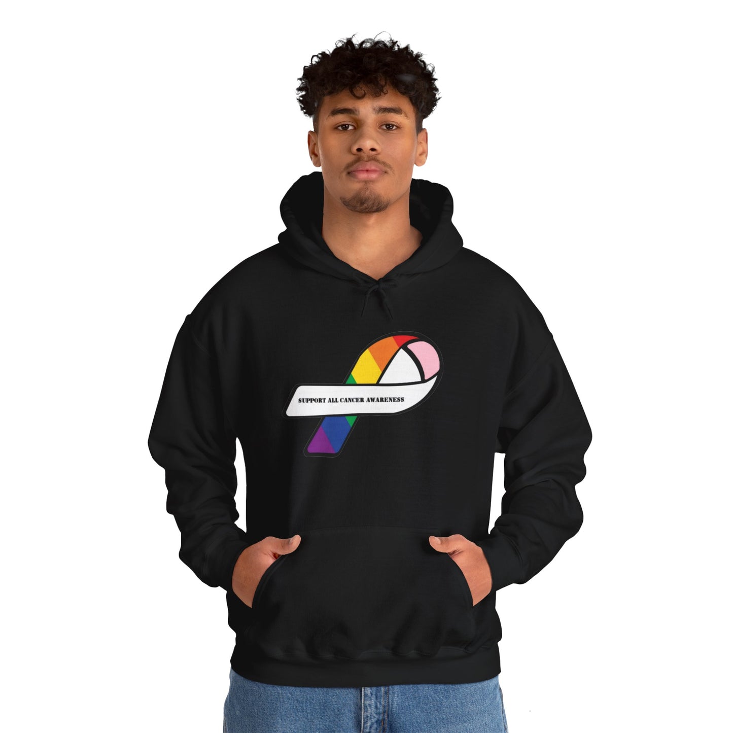 Support all cancer awareness Unisex Heavy Blend™ Hooded Sweatshirt