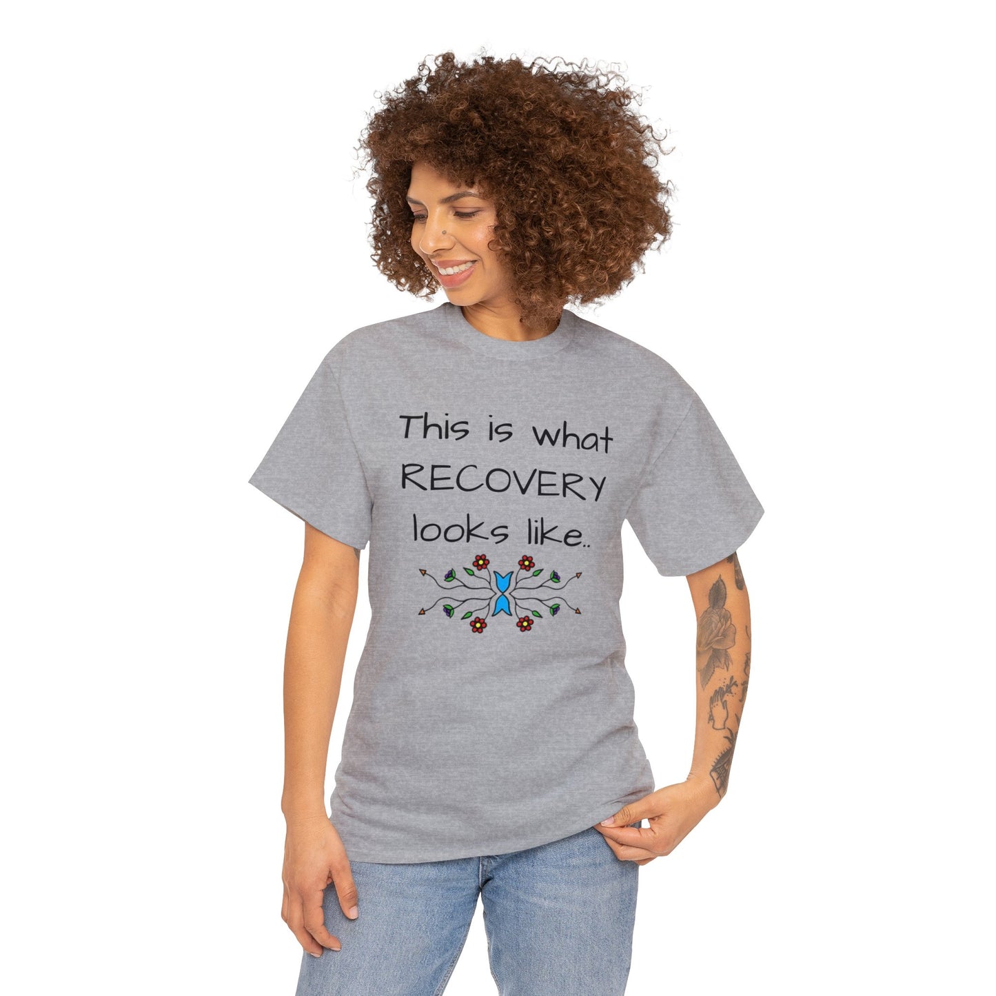 What RECOVERY looks like Unisex Heavy Cotton Tee