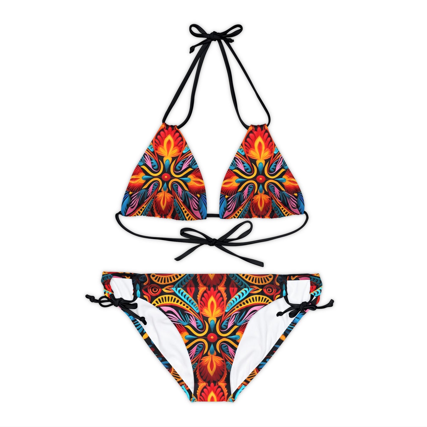 Floral Strappy Bikini Set (AOP)