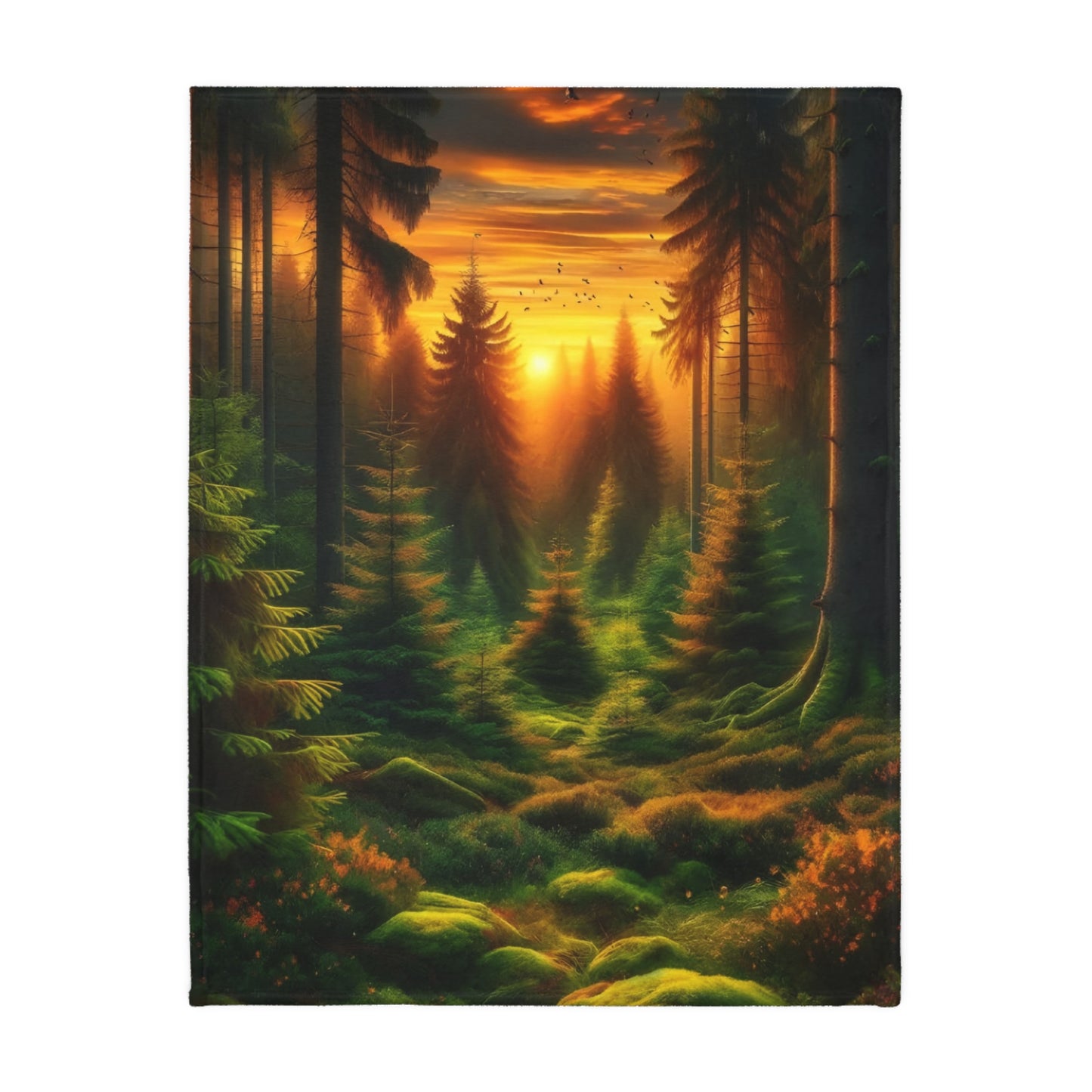 Nature Velveteen Microfiber Blanket (Two-sided print)