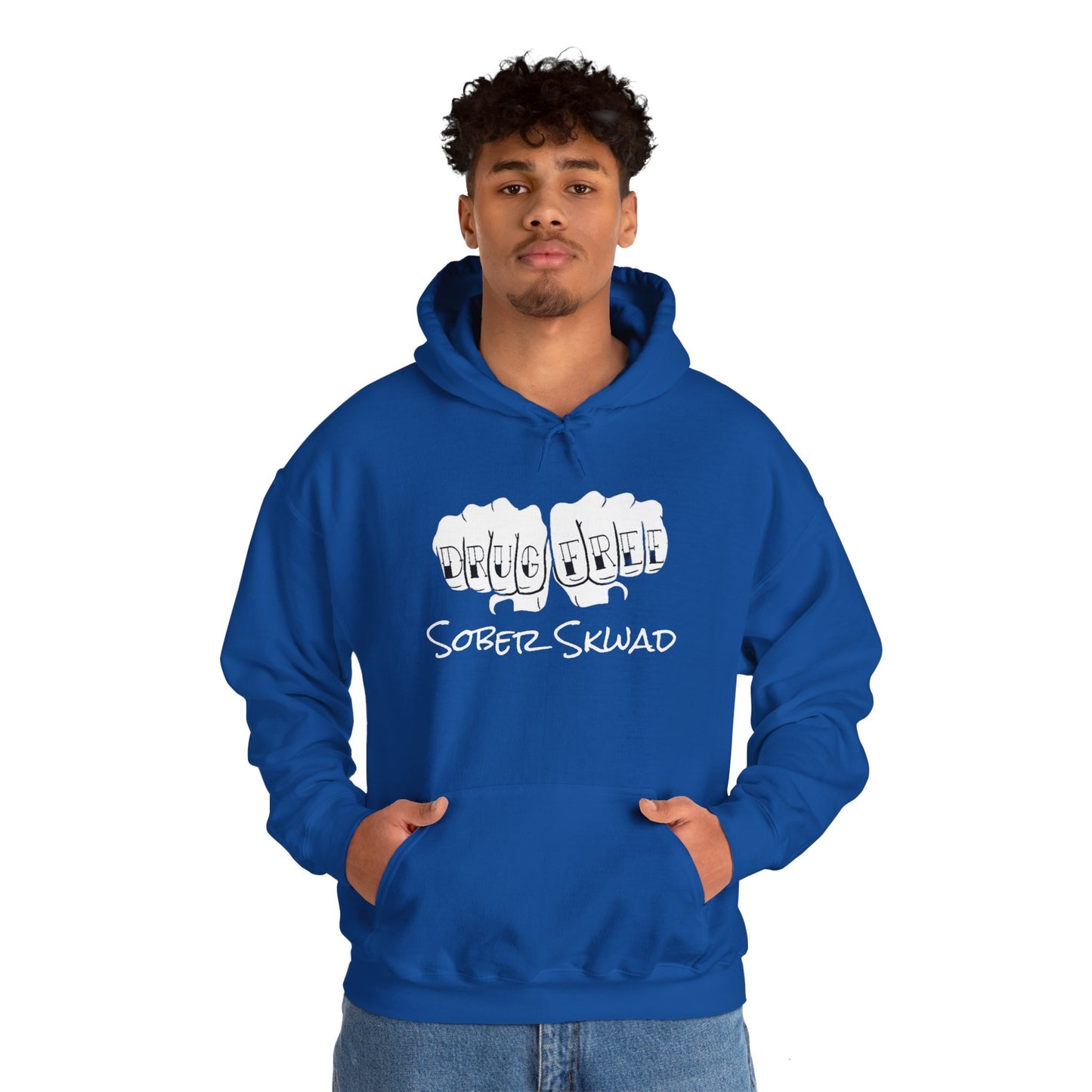 DRUG FREE Sober Skwad Hooded Sweatshirt