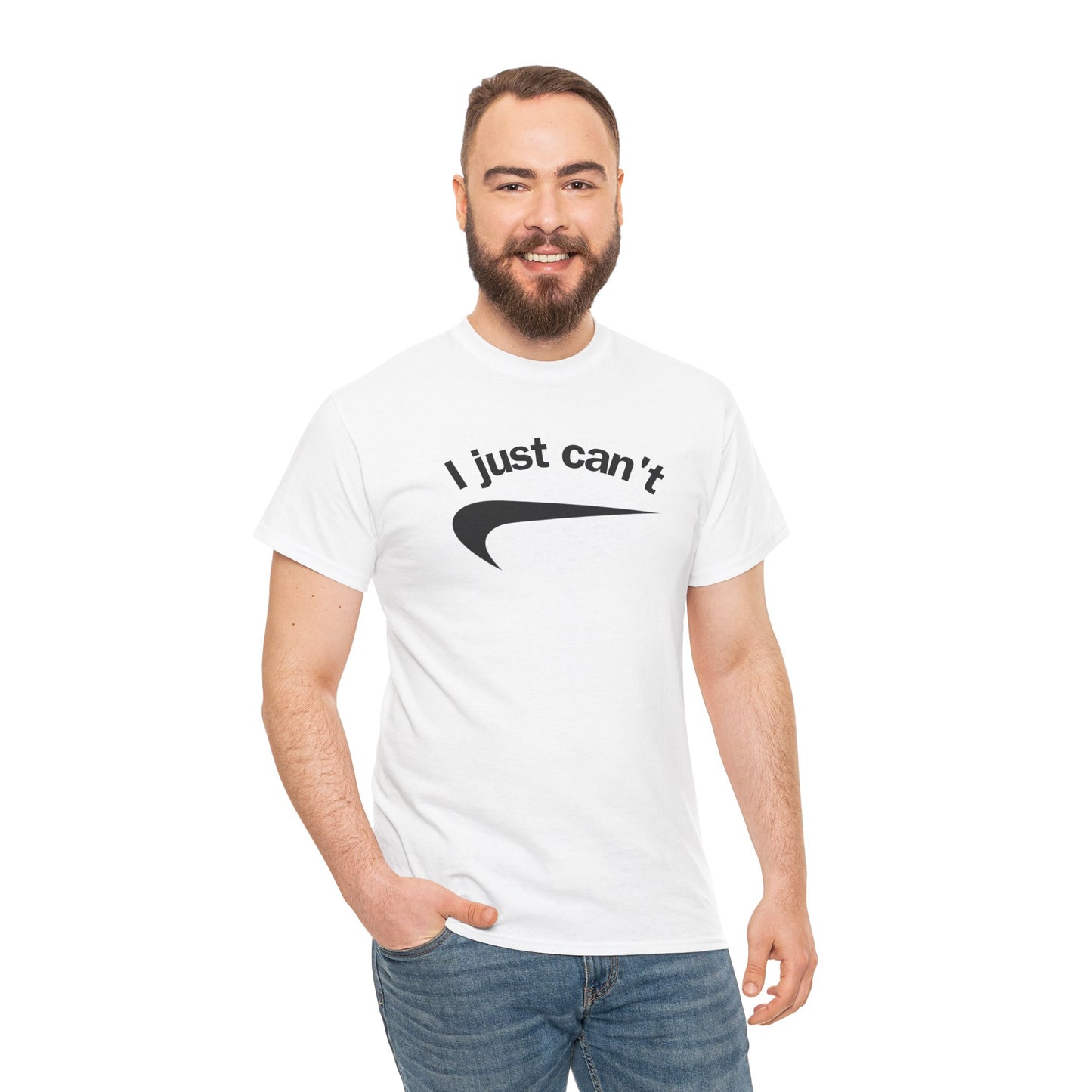I just can't Unisex Heavy Cotton Tee