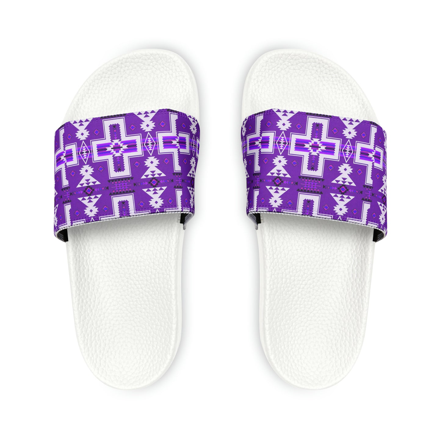 Purple native print Women's PU Slide Sandals