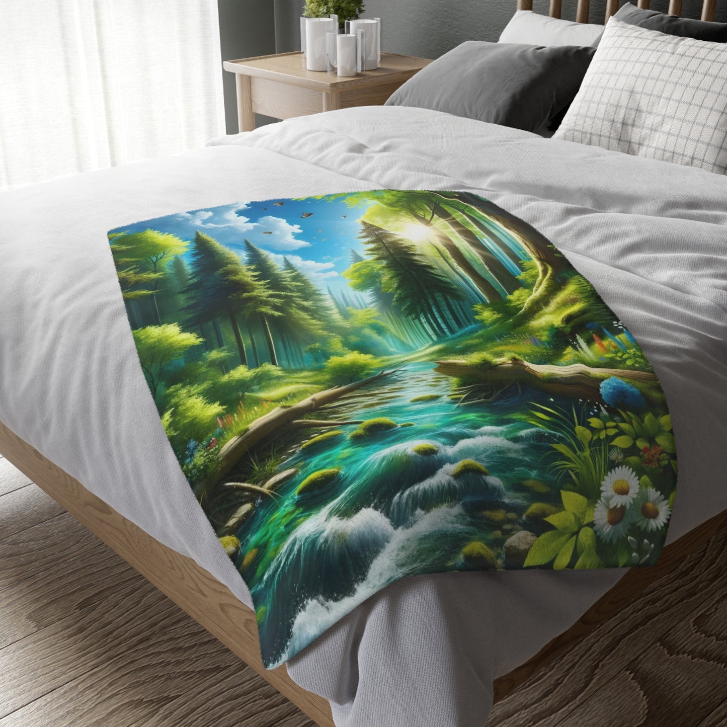 Nature Velveteen Microfiber Blanket (Two-sided print)