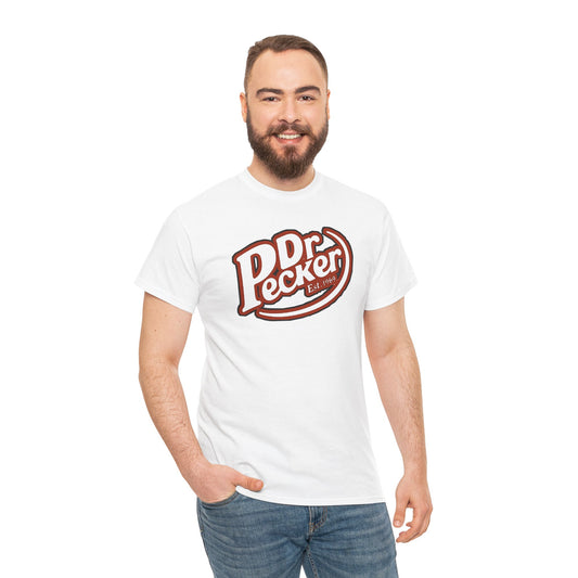 Dr Pecker Vintage Unisex Heavy Cotton Tee, Funny Graphic Tee, Quirky Gift, Casual Wear, Perfect for Parties, Great for Birthdays