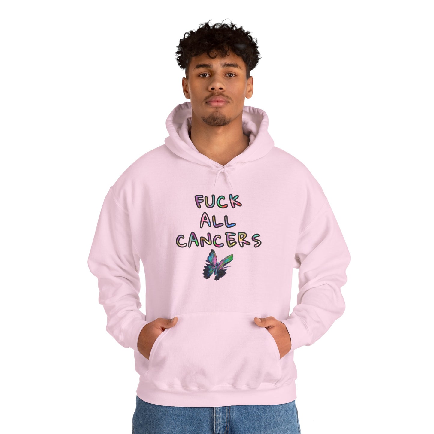 Fuck ALL cancers Unisex Heavy Blend™ Hooded Sweatshirt