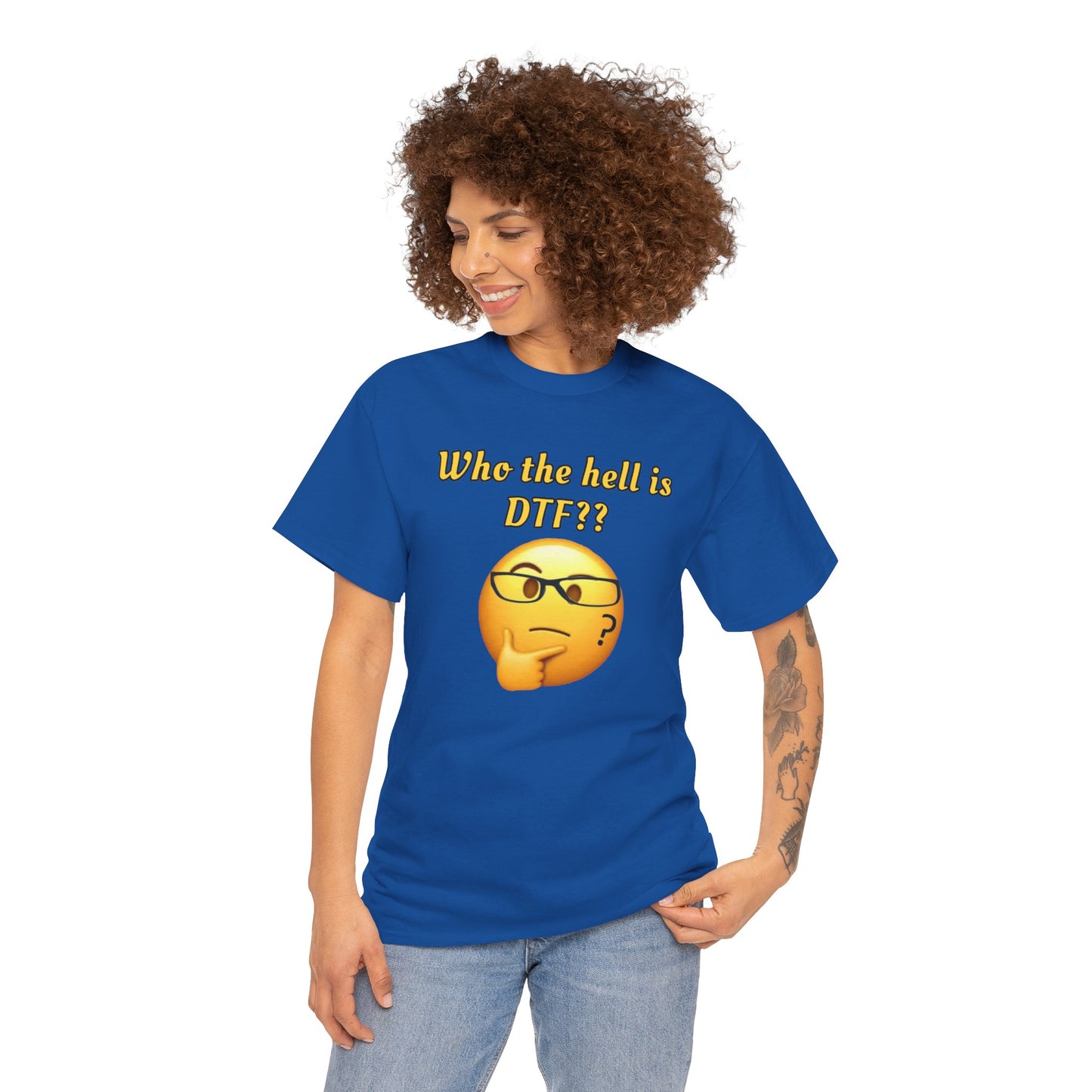 Who the hell is DTF? Unisex Heavy Cotton Tee