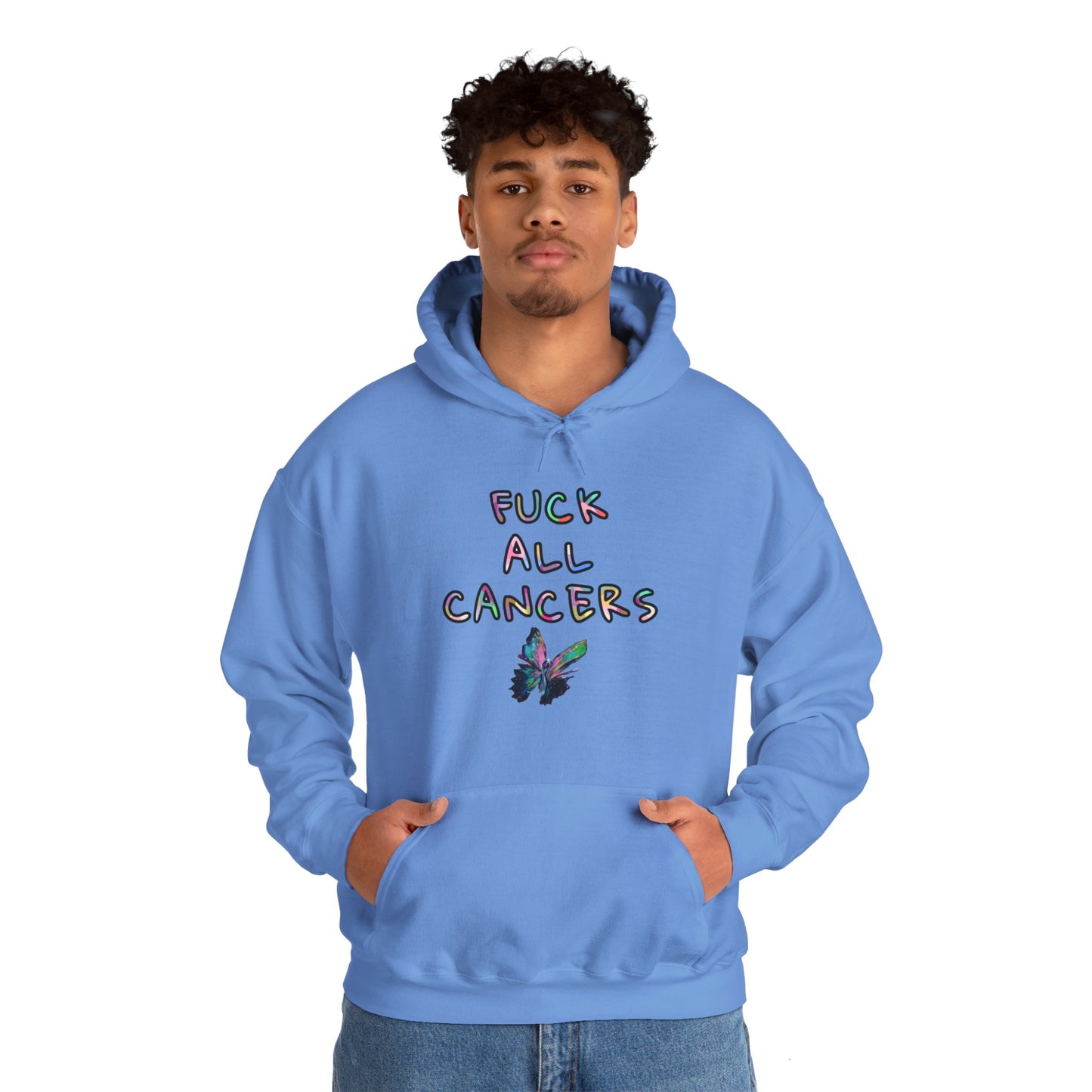 Fuck ALL cancers Unisex Heavy Blend™ Hooded Sweatshirt