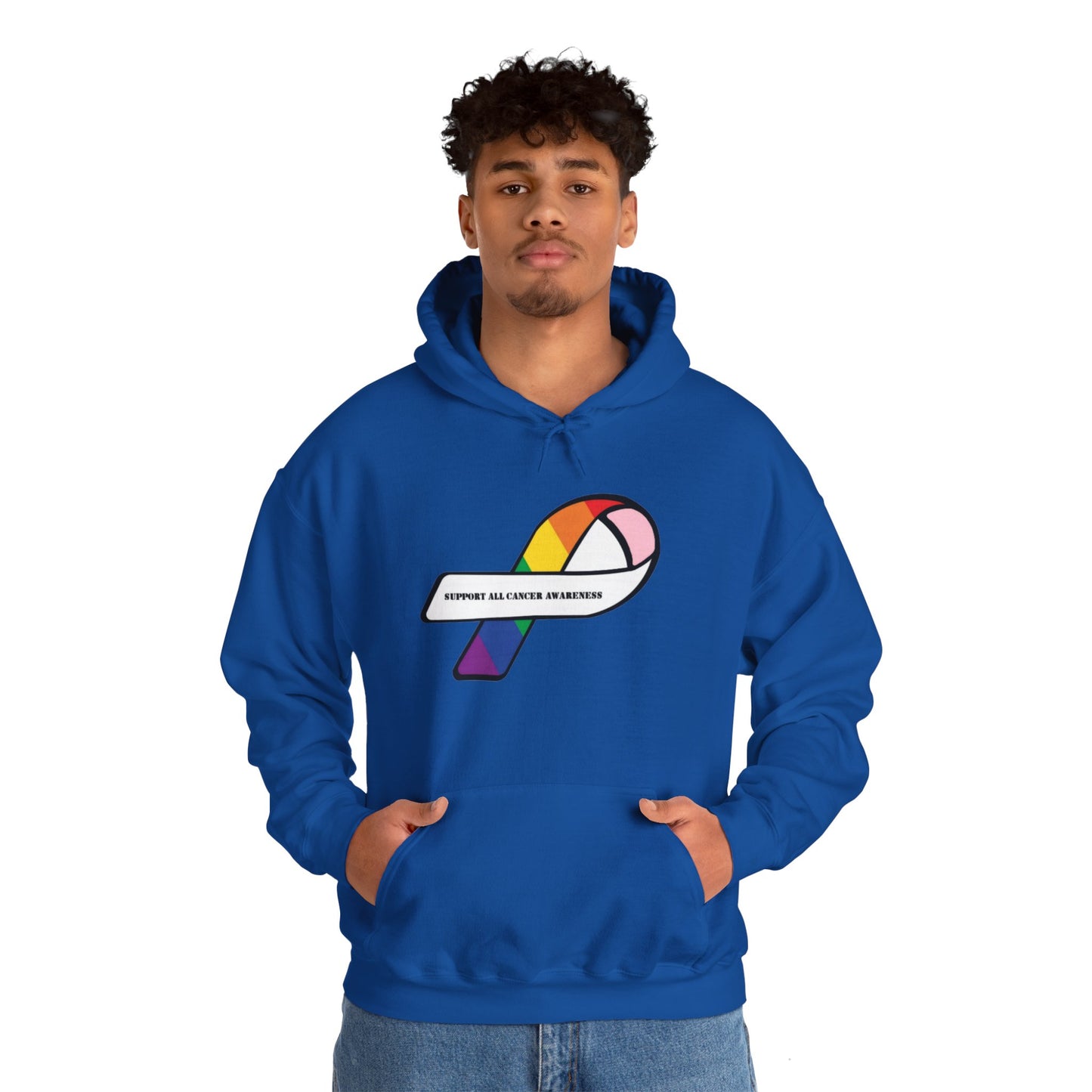 Support all cancer awareness Unisex Heavy Blend™ Hooded Sweatshirt