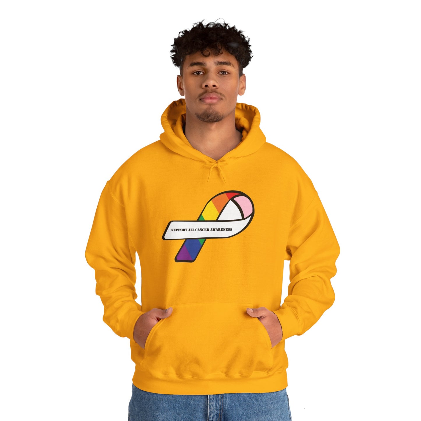Support all cancer awareness Unisex Heavy Blend™ Hooded Sweatshirt