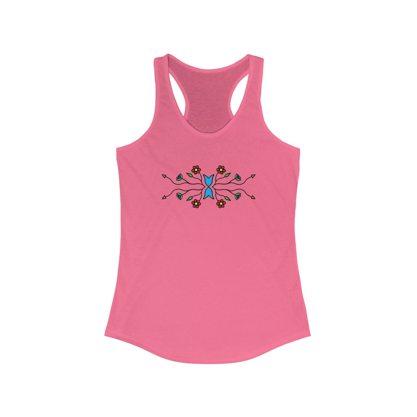 Women's indigenous floral print Racerback Tank