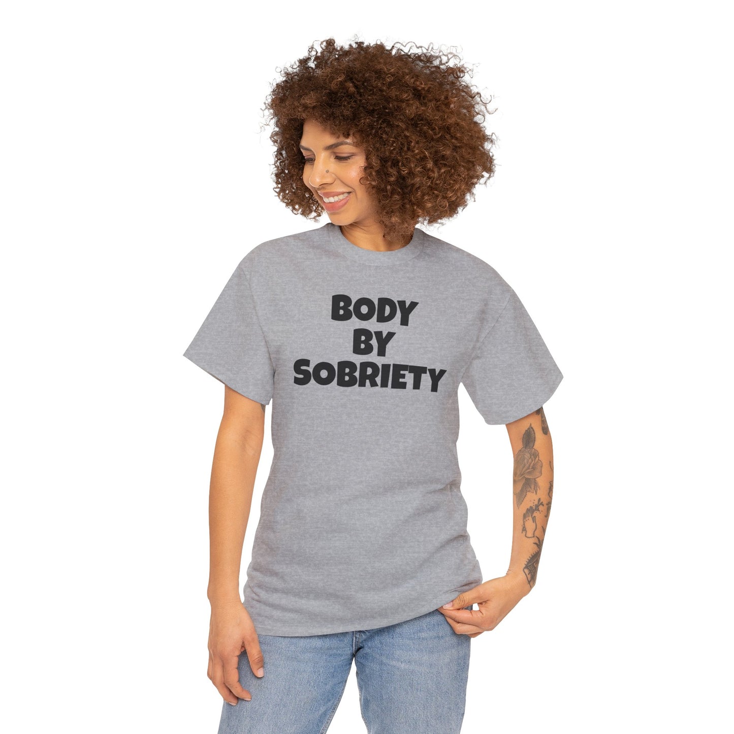 BODY BY SOBRIETY Unisex Heavy Cotton Tee