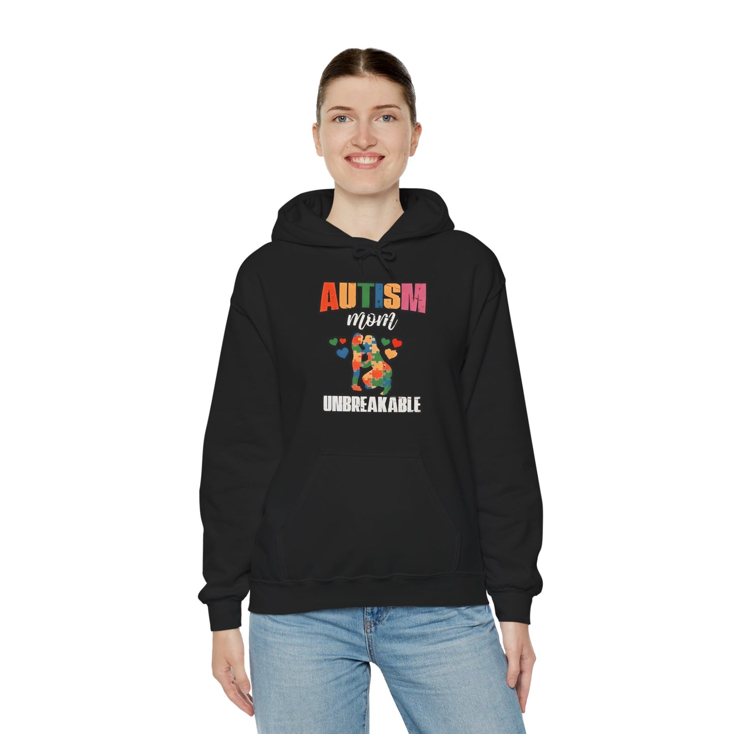 Unbreakable Autism Awareness Hoodie, Comfort Fit Sweatshirt, Gift for Autism Month, Cozy Hooded Pullover, Unisex Supportive Wear