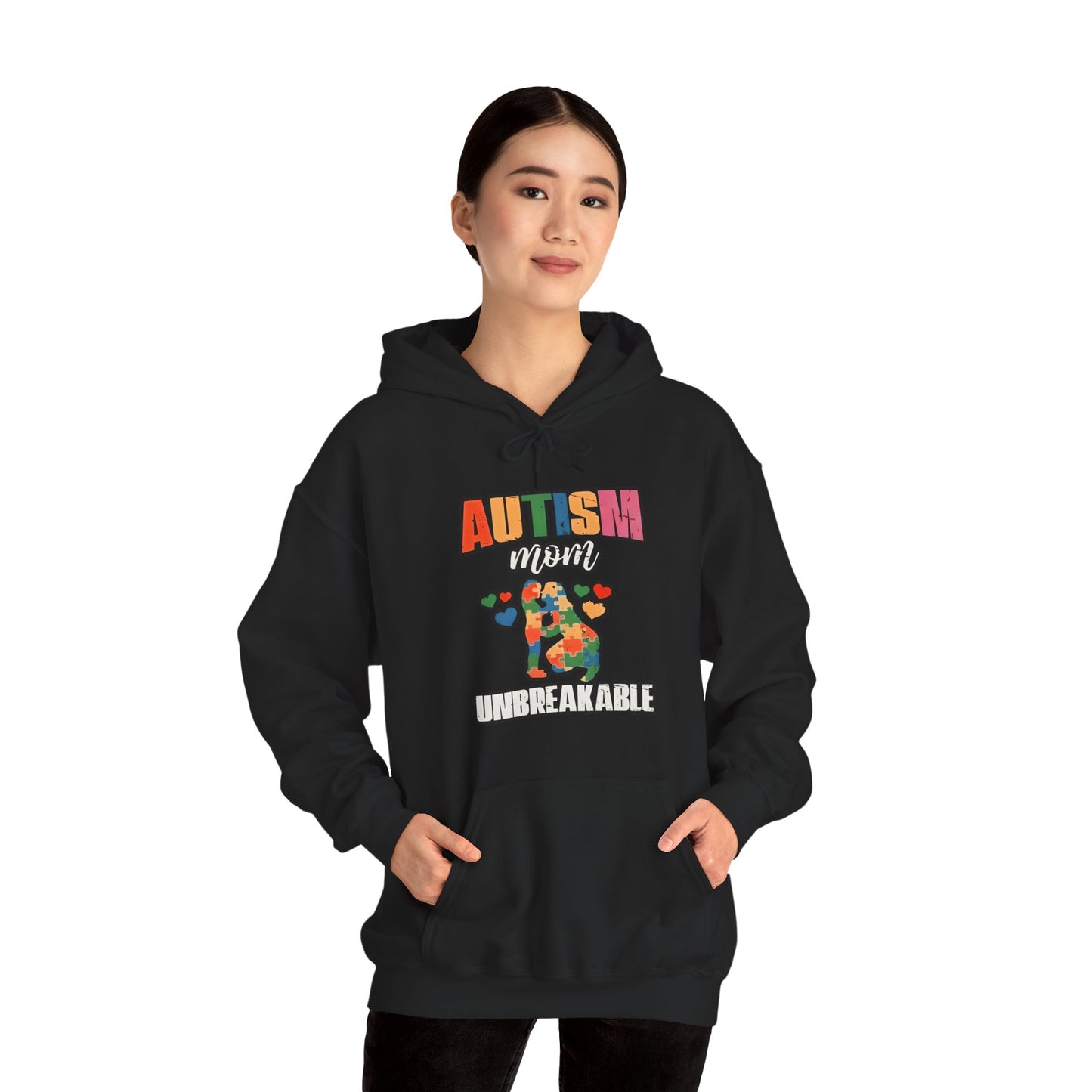 Unbreakable Autism Awareness Hoodie, Comfort Fit Sweatshirt, Gift for Autism Month, Cozy Hooded Pullover, Unisex Supportive Wear