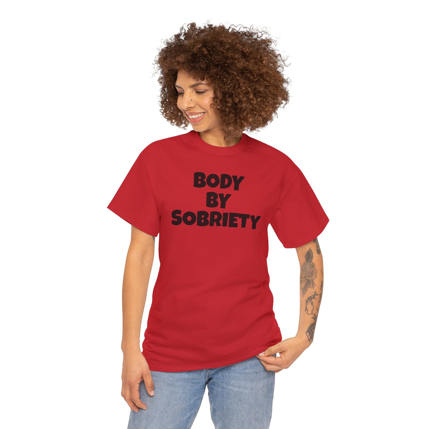 BODY BY SOBRIETY Unisex Heavy Cotton Tee