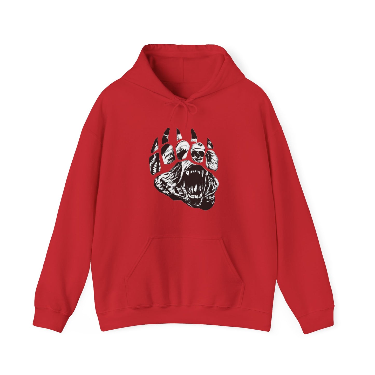 Bear face in bear paw Unisex Heavy Blend™ Hooded Sweatshirt