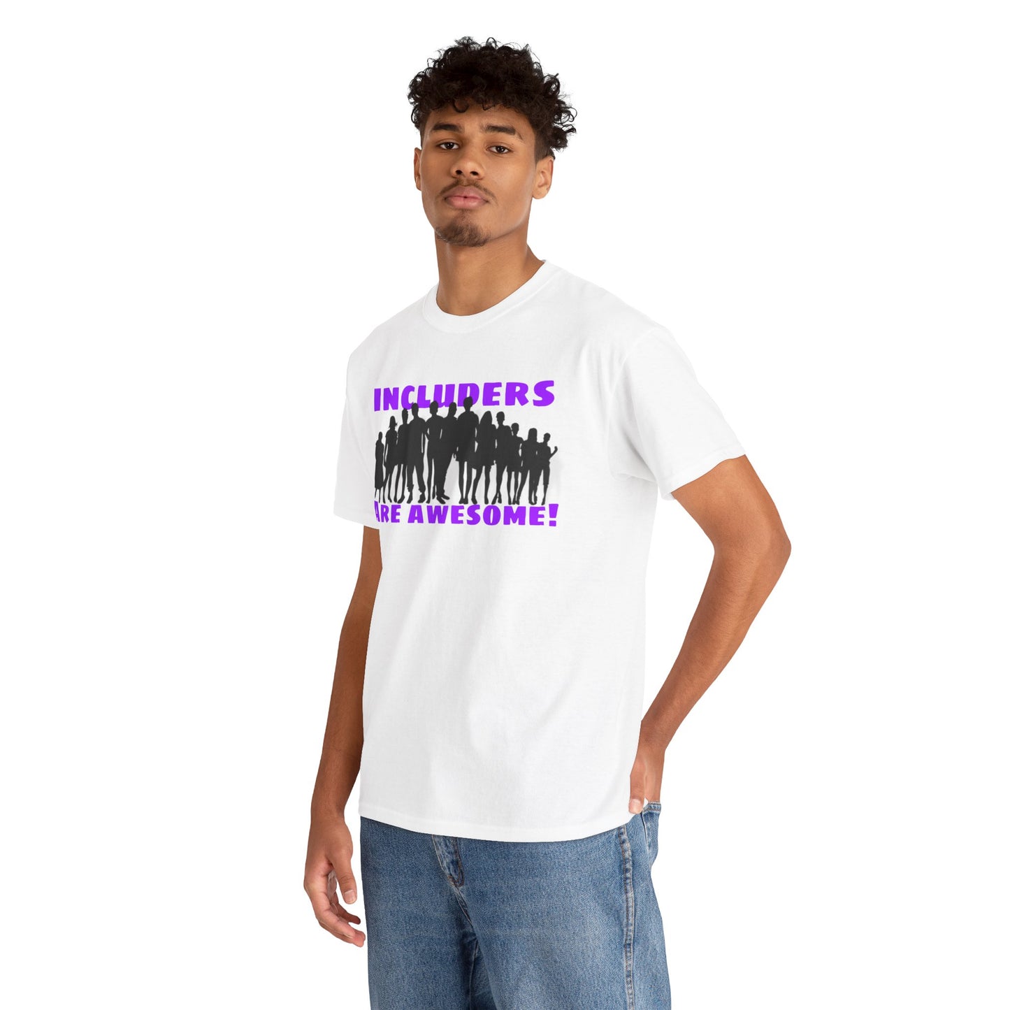 Includers are awesome Unisex Heavy Cotton Tee