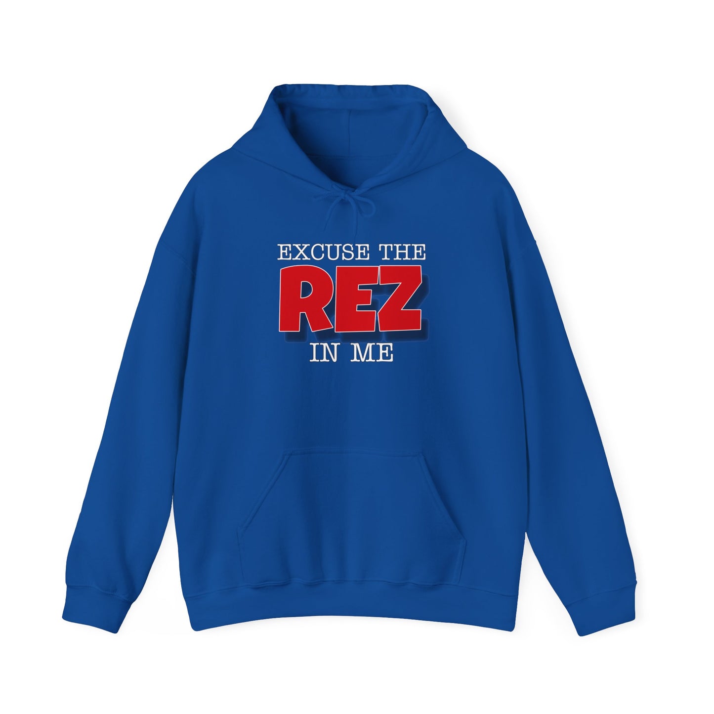 Excuse the rez in me Unisex Heavy Blend™ Hooded Sweatshirt