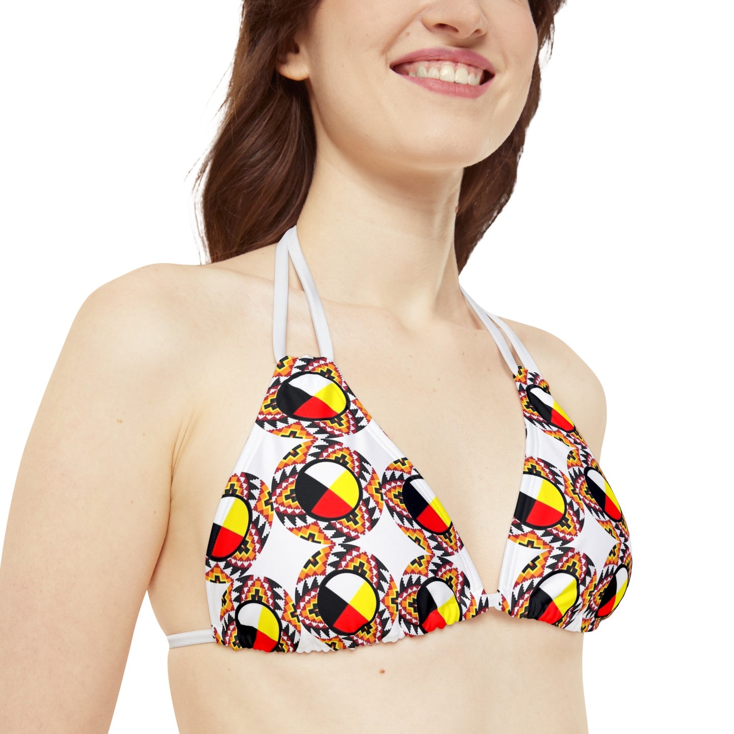 Medicine wheel Strappy Bikini Set (AOP)