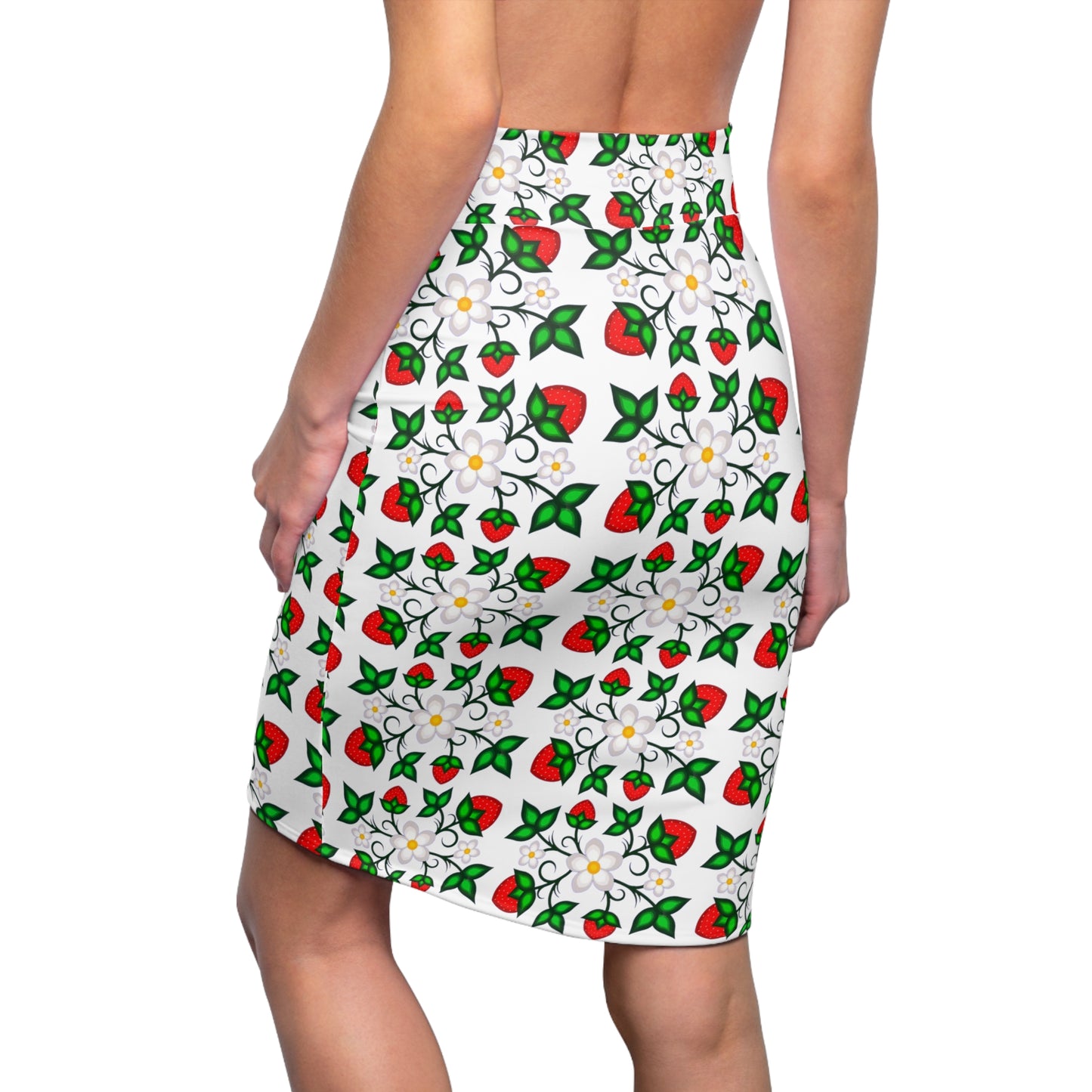 Indigenous Floral Women's Pencil Skirt (AOP)