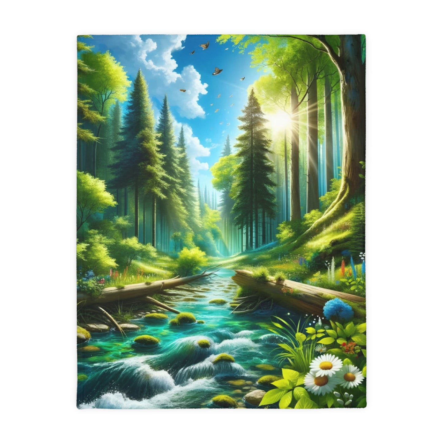 Nature Velveteen Microfiber Blanket (Two-sided print)