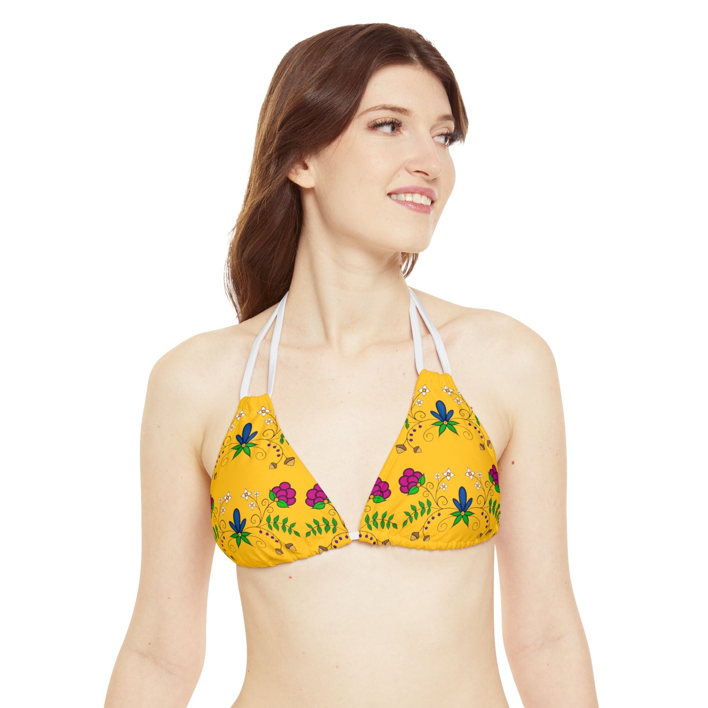 Indigenous Floral Strappy Bikini Set (AOP)