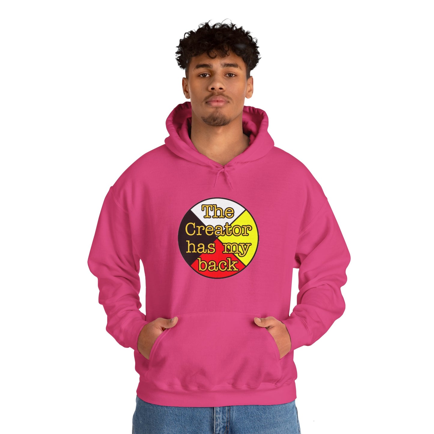 The creator has my back Unisex Heavy Blend™ Hooded Sweatshirt